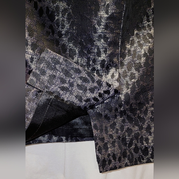 Ann Taylor Metallic Leapard Mini Pencil Skirt - Picture 10 of 14